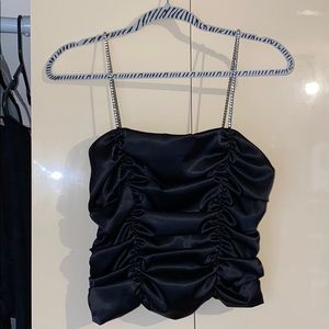 Vintage diamond strap crop